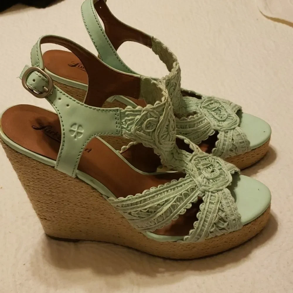 Mint green lucky brand espadrilles 8